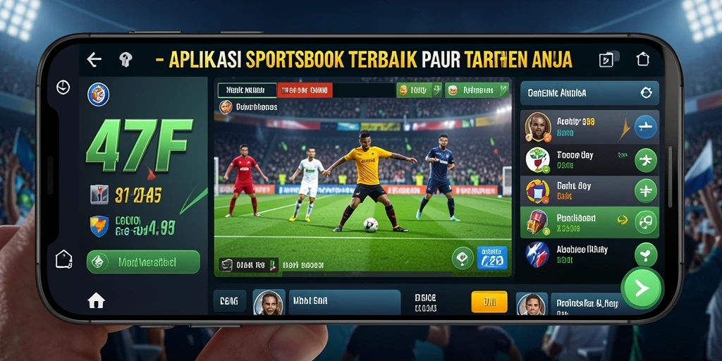 Screenshot aplikasi 47F menampilkan tampilan taruhan olahraga yang menarik.