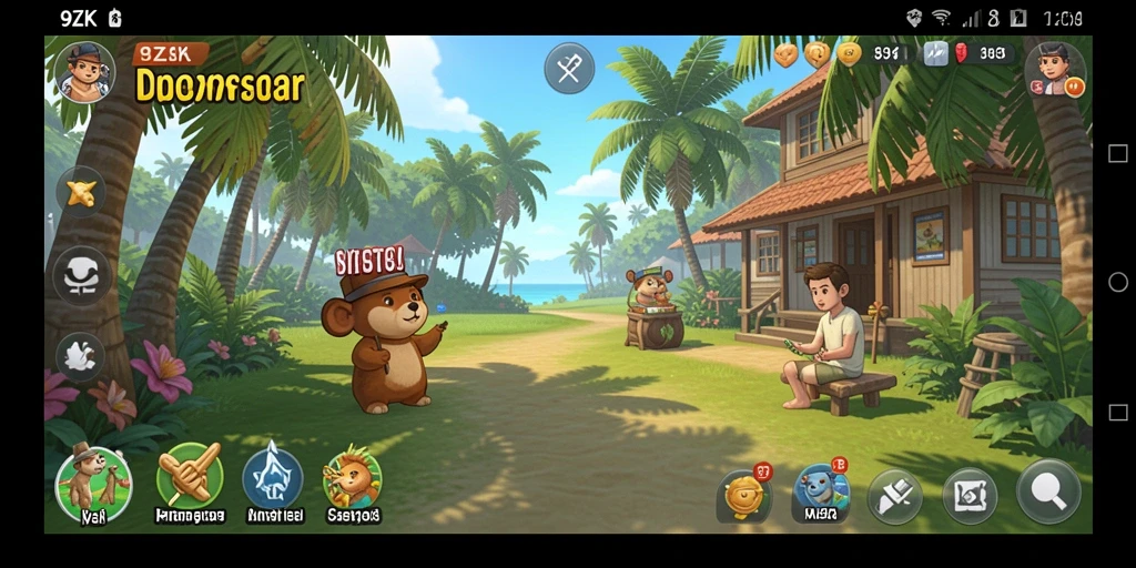 Tangkapan layar 9ZK menampilkan gameplay yang menarik dan ceria.