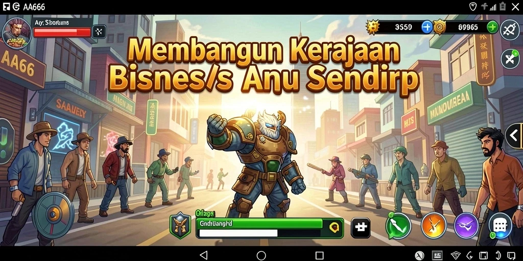 Tampilan gameplay menarik dari AA666 saat mengelola bisnis.
