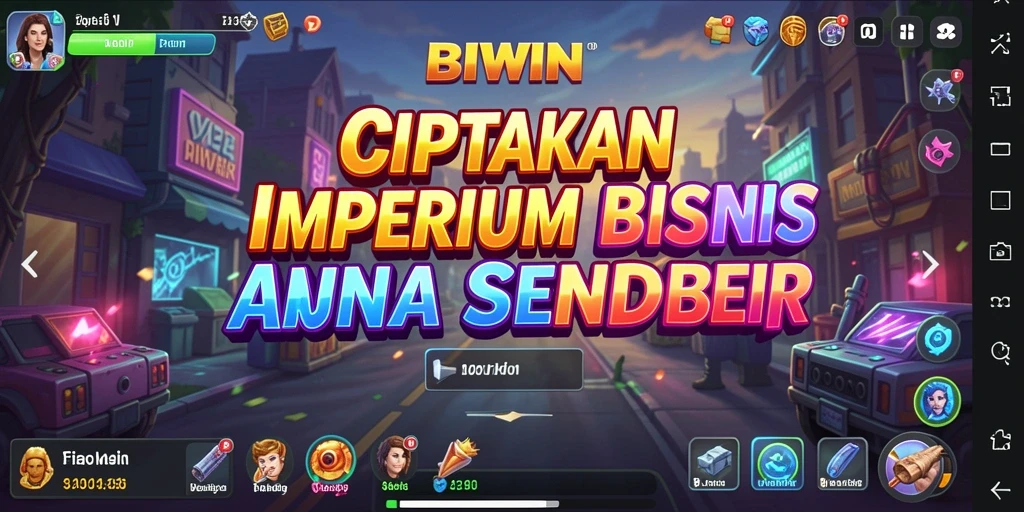 Gameplay seru dalam BIWIN saat membangun bisnis impian.