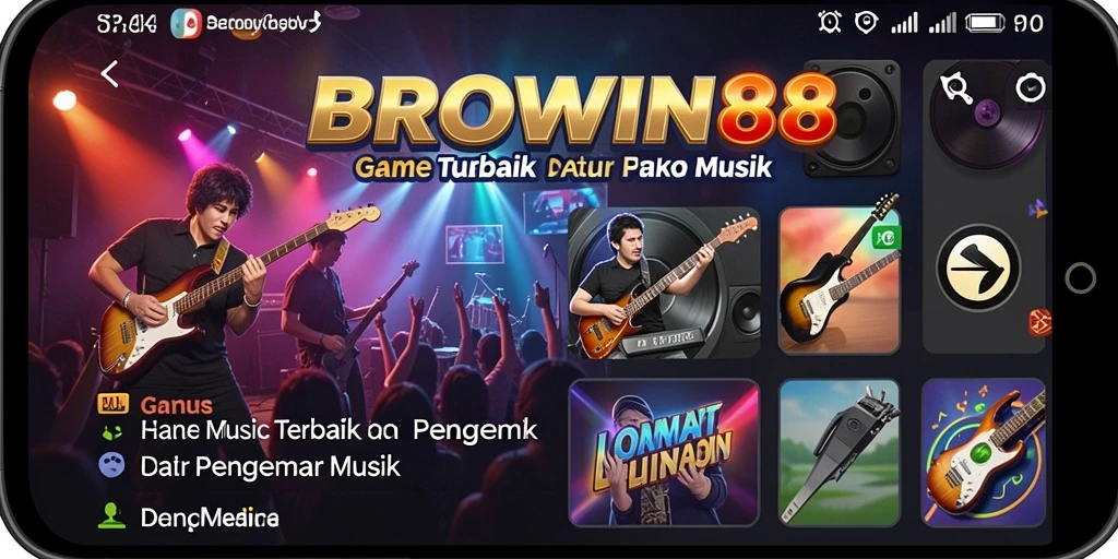 Tampilan gameplay musik yang menarik di BROWIN88.