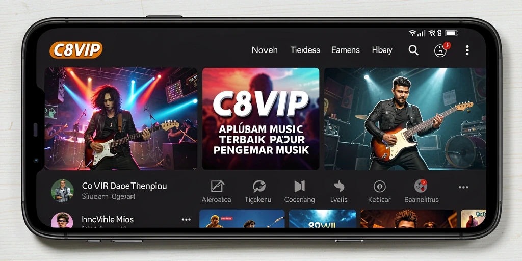 Screenshot C8VIP menunjukkan gameplay musik yang seru dan interaktif.