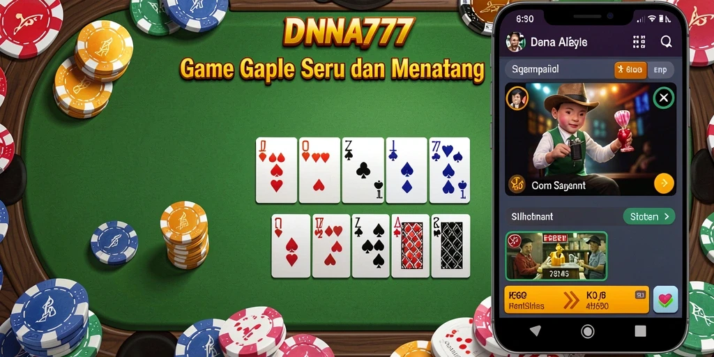 Tampilan gameplay Gaple yang menarik dan interaktif.