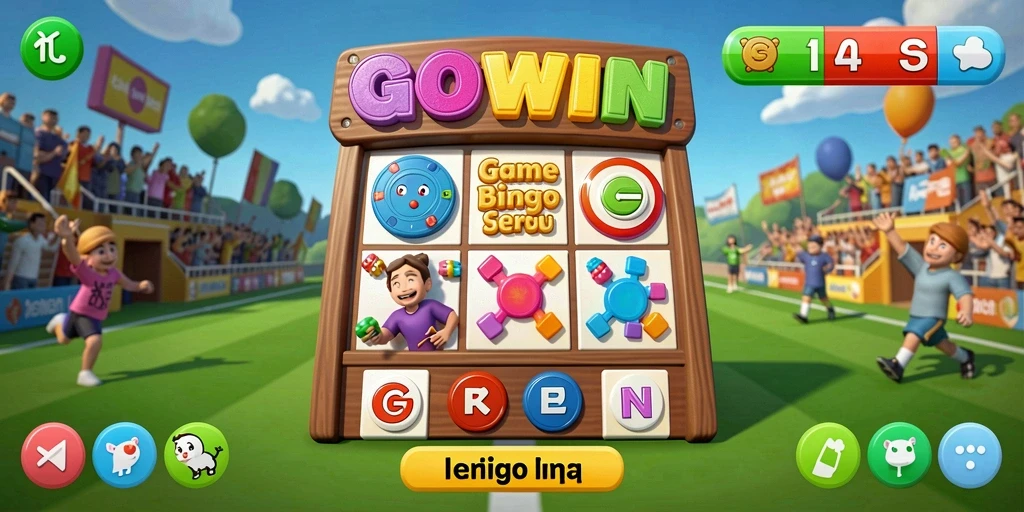 Screenshot GOWIN menampilkan gameplay Bingo yang menarik.