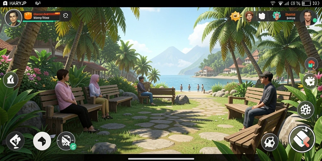 Tampilan gameplay HARAPJP yang seru dan mengasyikkan.