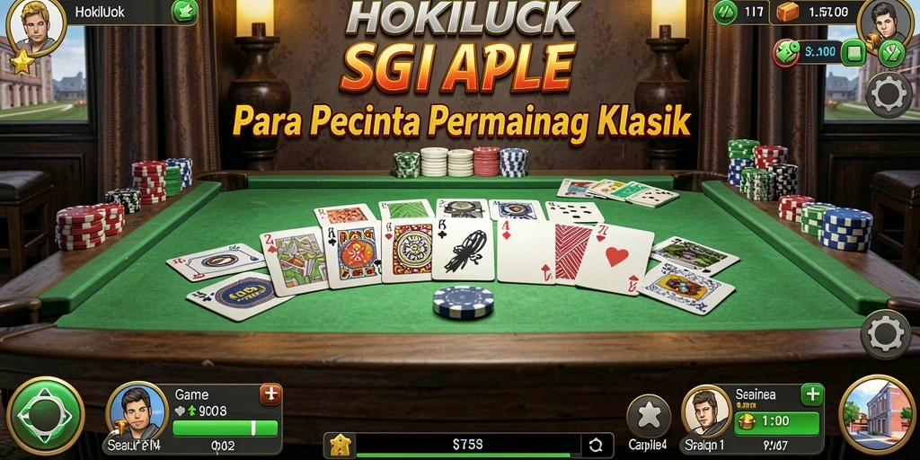 Tampilan gameplay seru HOKILUCK saat bermain Gaple dengan teman.