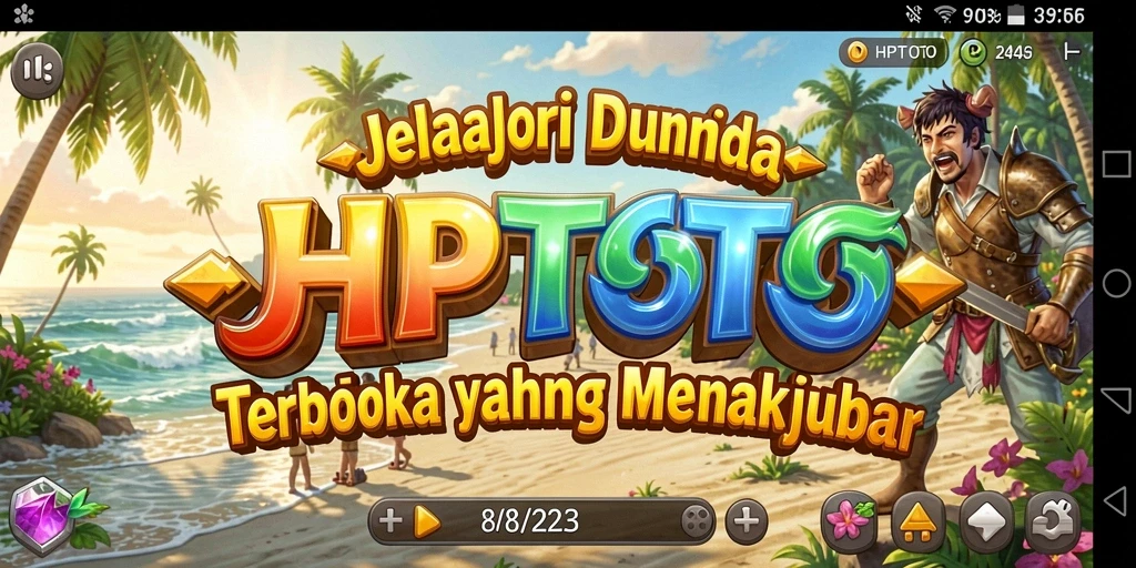 Tampilan gameplay HPTOTO menampilkan eksplorasi dunia terbuka yang kaya.