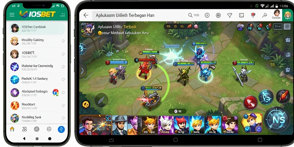 Tampilan utama aplikasi IOSBET yang sederhana dan intuitif.