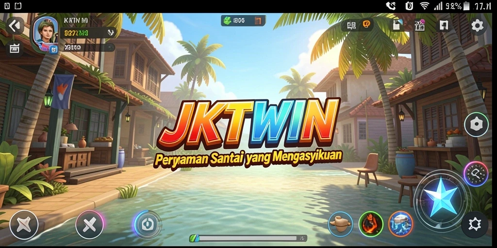 Screenshot gameplay JKTWIN yang penuh aksi dan warna.