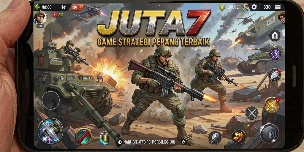 Tampilan permainan JUTA7 yang mengesankan dengan pertempuran strategi.