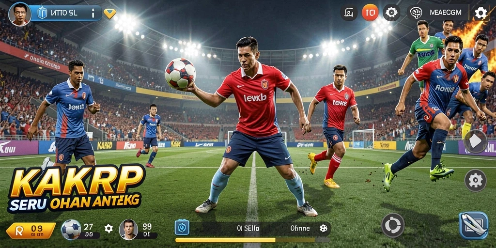 Tampilan gameplay seru KAKRP yang menampilkan aksi olahraga intens.