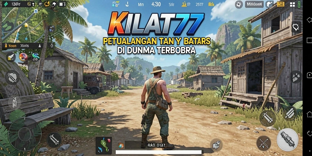 Tangkapan layar gameplay KILAT77 menampilkan eksplorasi dunia terbuka yang luas.