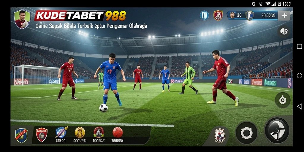 Gameplay seru KUDETABET98 saat pertandingan sepak bola.