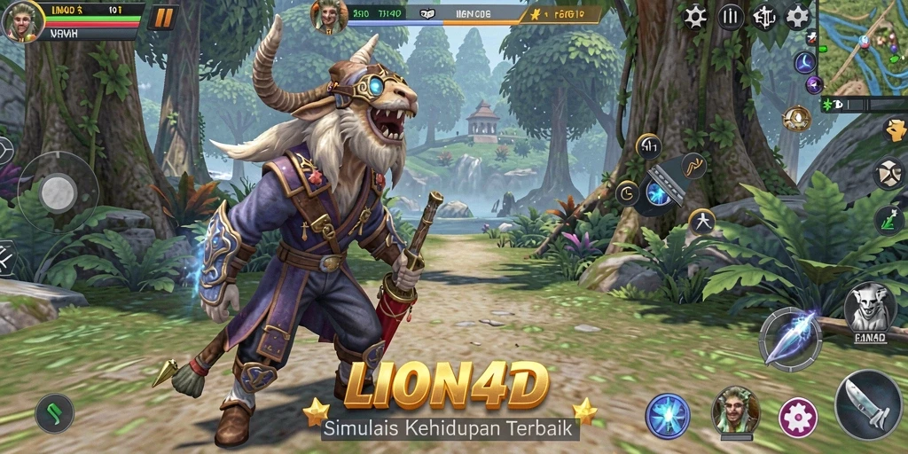 Tampilan gameplay LION4D yang menakjubkan dan interaktif.