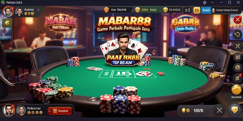 Tangkapan layar gameplay MABAR88 menunjukkan keseruan permainan poker yang dinamis.