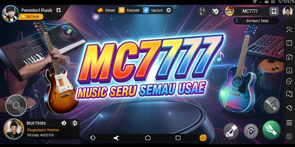 Screenshot gameplay MC777 menampilkan aksi seru dalam permainan Musik.