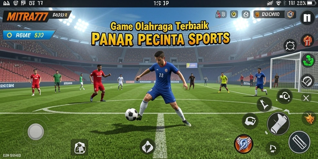 Tampilan spektakuler dari gameplay MITRA77 yang menampilkan aksi olahraga mendebarkan.
