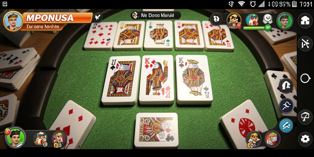 Tampilan menarik gameplay MPONUSA dengan domino yang seru.