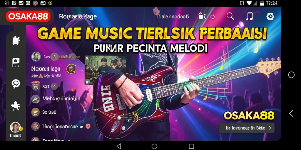 Tampilan gameplay OSAKA88 yang menampilkan interaksi musik yang menarik.