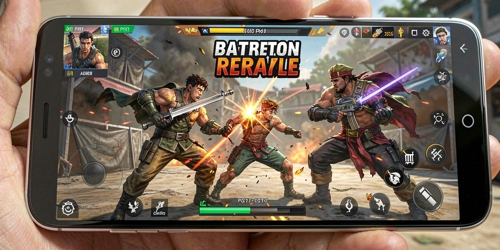 Screenshot gameplay PG11 dengan aksi pertempuran intens.