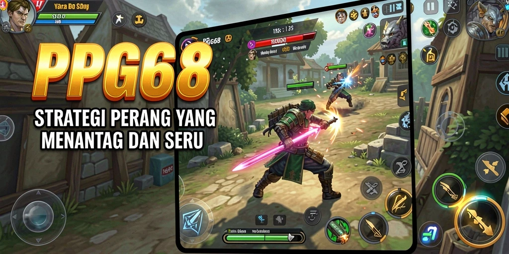 Tampilan utama gameplay PGG68 dengan pertempuran strategi yang intens.