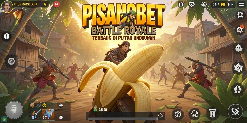 Tampilan gameplay seru dalam PISANGBET dengan aksi Battle Royale.