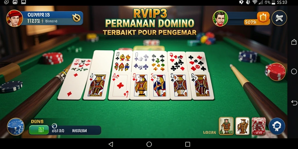 Tampilan gameplay yang menarik dalam RVIP3 saat bermain Domino.