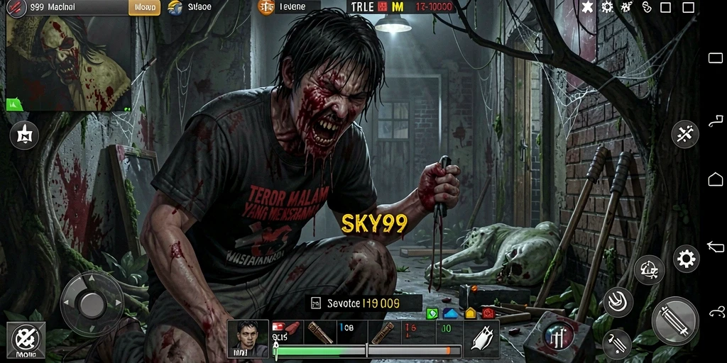 Gameplay menyeramkan dengan efek suara yang menakutkan dan atmosfer yang mencekam.