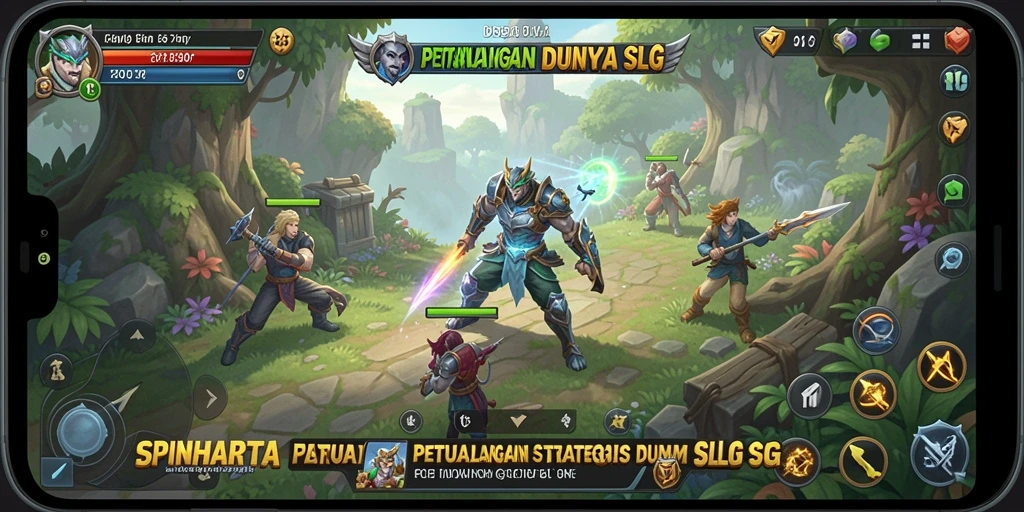 Gameplay SLG seru dengan strategi pembangunan kerajaan.