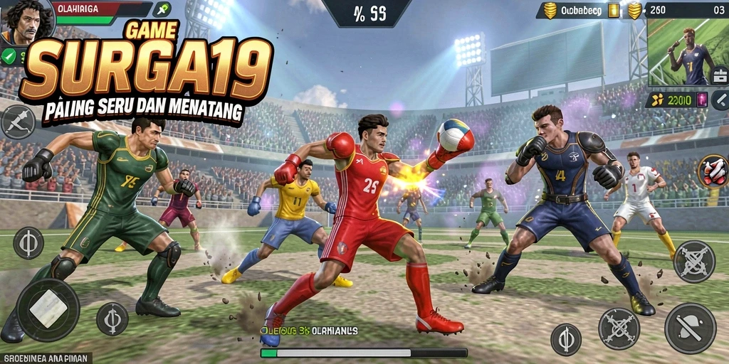 Tampilan gameplay <strong>SURGA19</strong> yang menakjubkan dan penuh aksi olahraga.