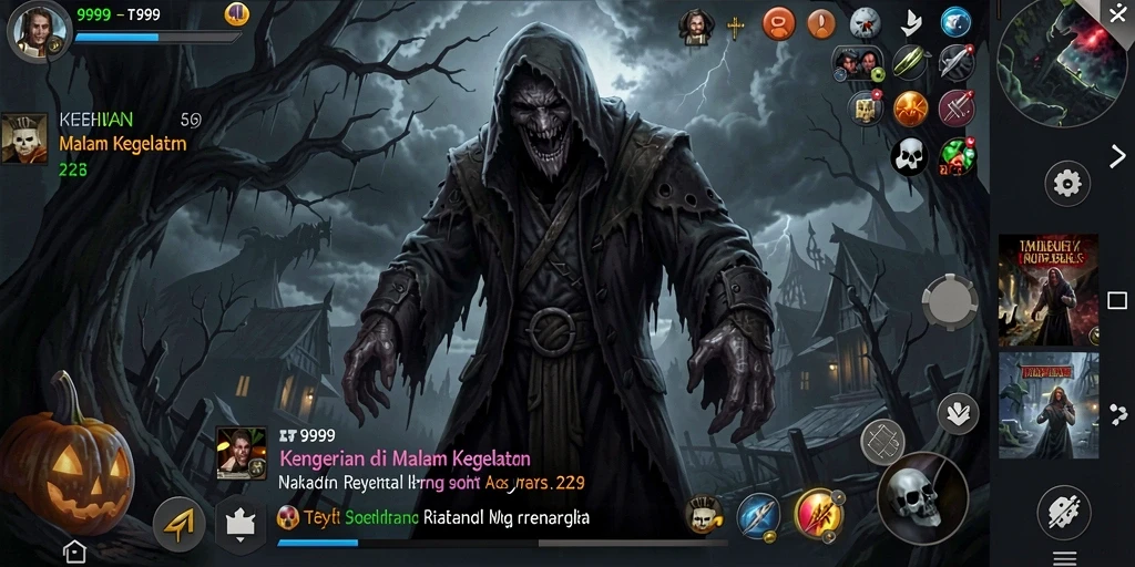 Tampilan gameplay menakutkan dari T9999 yang penuh ketegangan.